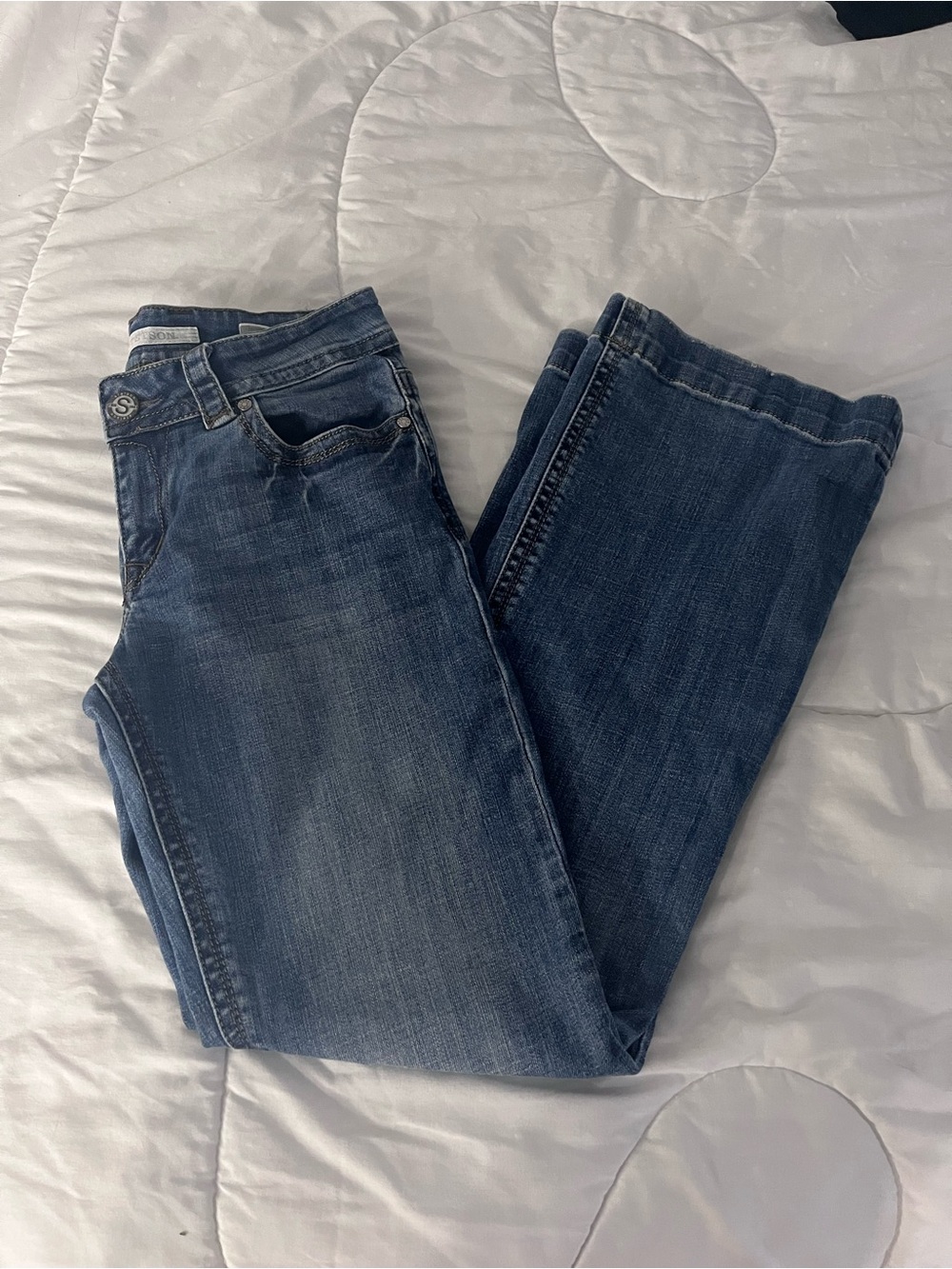 Stetson Women's Straight Jeans in Dark Blue Denim